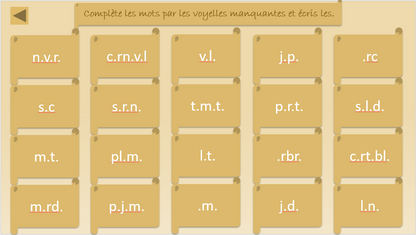 Lecture et jeux de mots au château