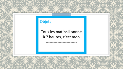 La boîte à évocation de Valérie