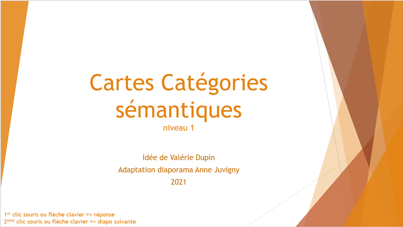 Boîte de Les cartes catégories sémantiques de Valérie