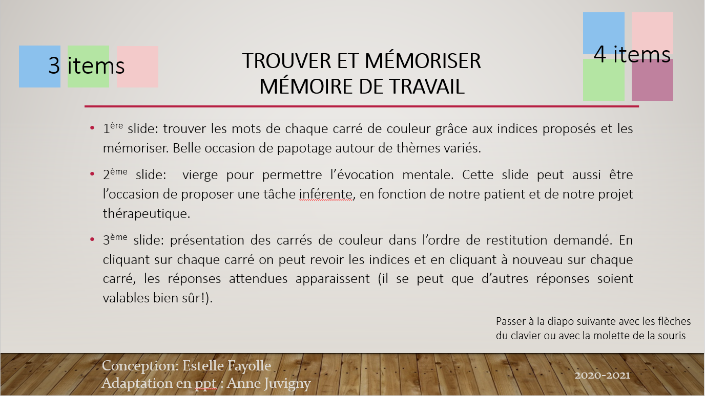 Boîte de Trouver et Mémoriser MDT - Estelle
