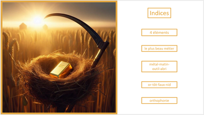 Rébus indicés en 1 image