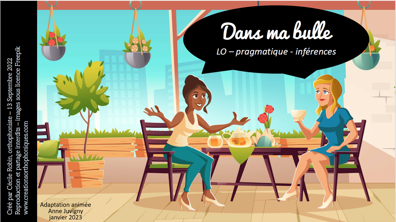 Boîte de Dans ma bulle - adaptation en diaporama à choix multiple