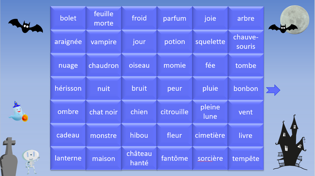 Halloween - Parcours images ou mots