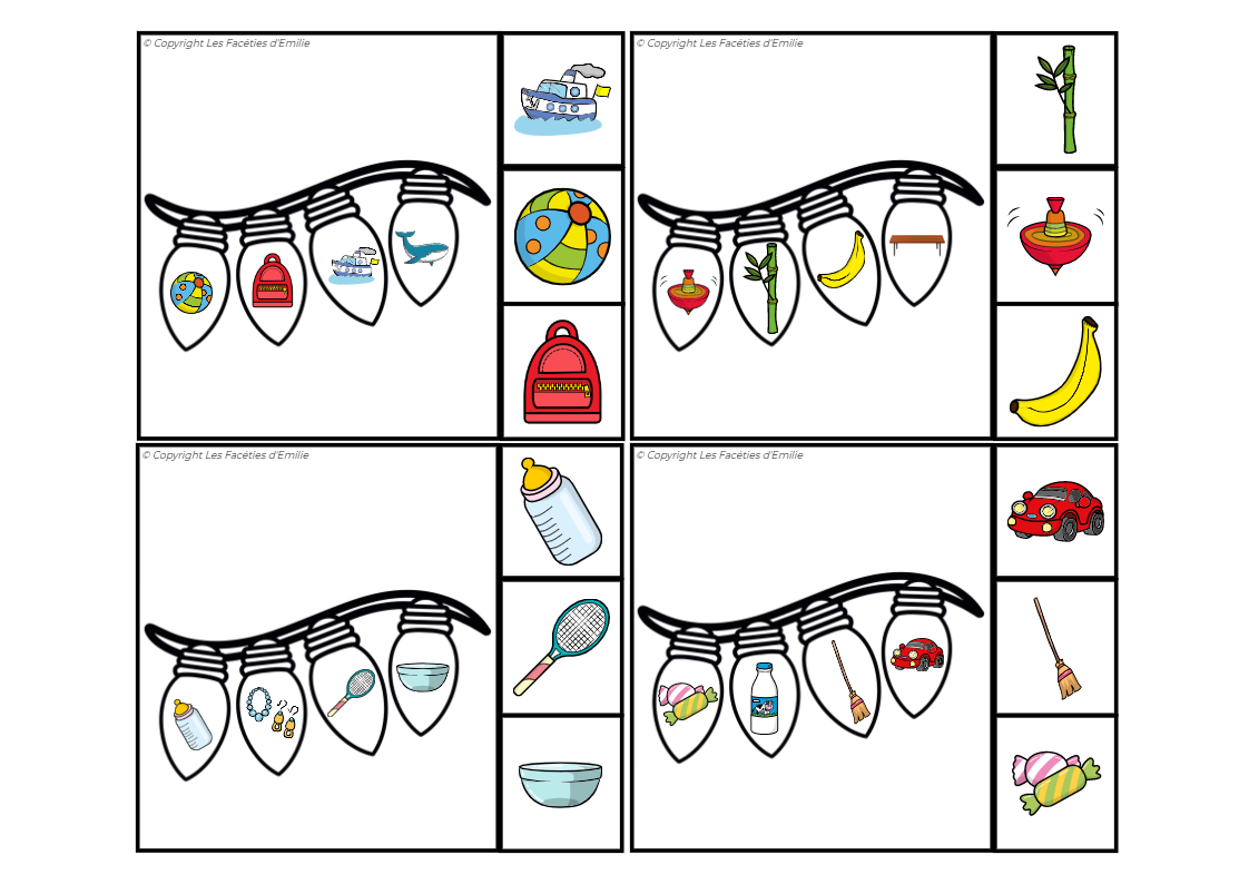 Phonologie et CAA : Cartes à Pince Trouver l&