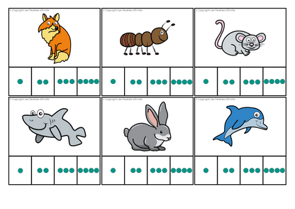 Phonologie : Task Box Cartes à Pince compter les Syllabes