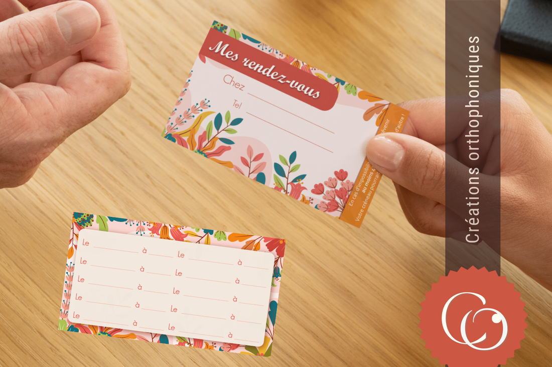 Cartes &quot;Mes rendez-vous&quot;