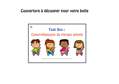 Cartes à Pince compréhension de phrase simple + CAA