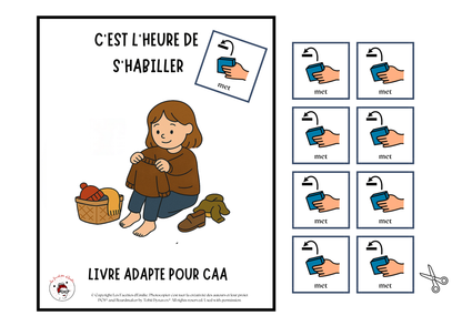 Livres adaptés en CAA Mot de Base &quot;Mettre&quot;