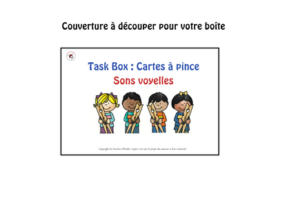 Carte à pince des sons voyelles + sous main en CAA