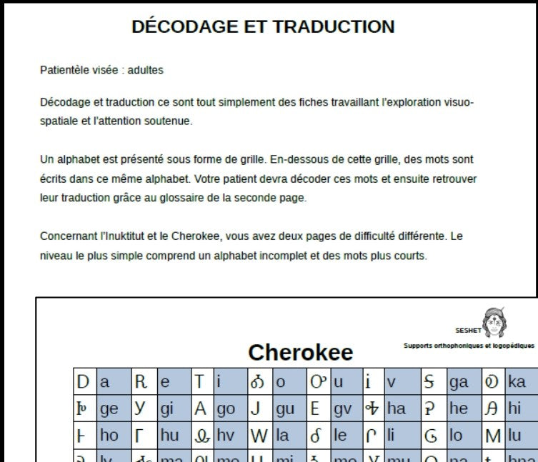 Décodage et traduction