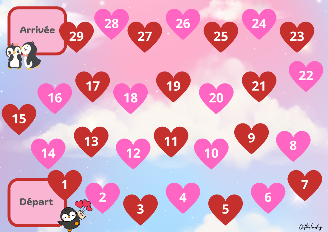 Plateau de jeu &quot;Saint-Valentin&quot;