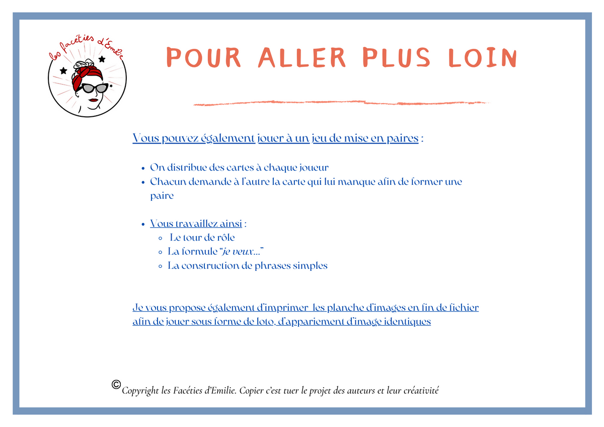 Mémory et Loto des Adjectifs