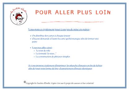 Mémory et Loto des Adjectifs