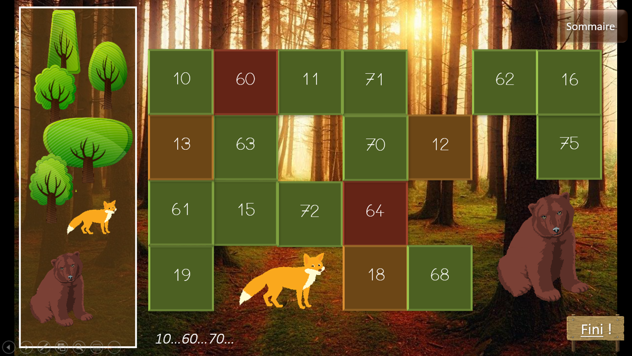 A la recherche des animaux de la forêt