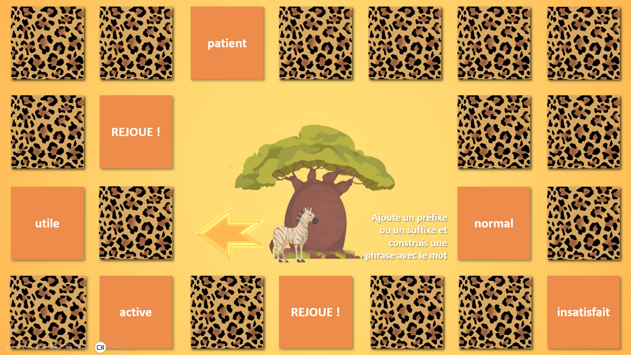 🎲 Parcours dans la savane