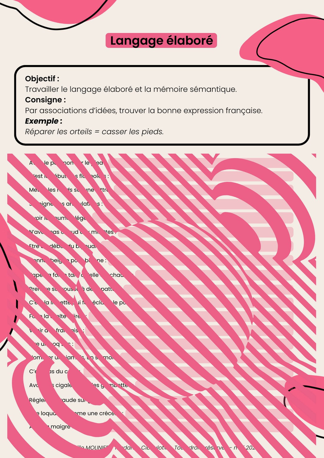 Fiche langage élaboré : les expressions modifiées 2