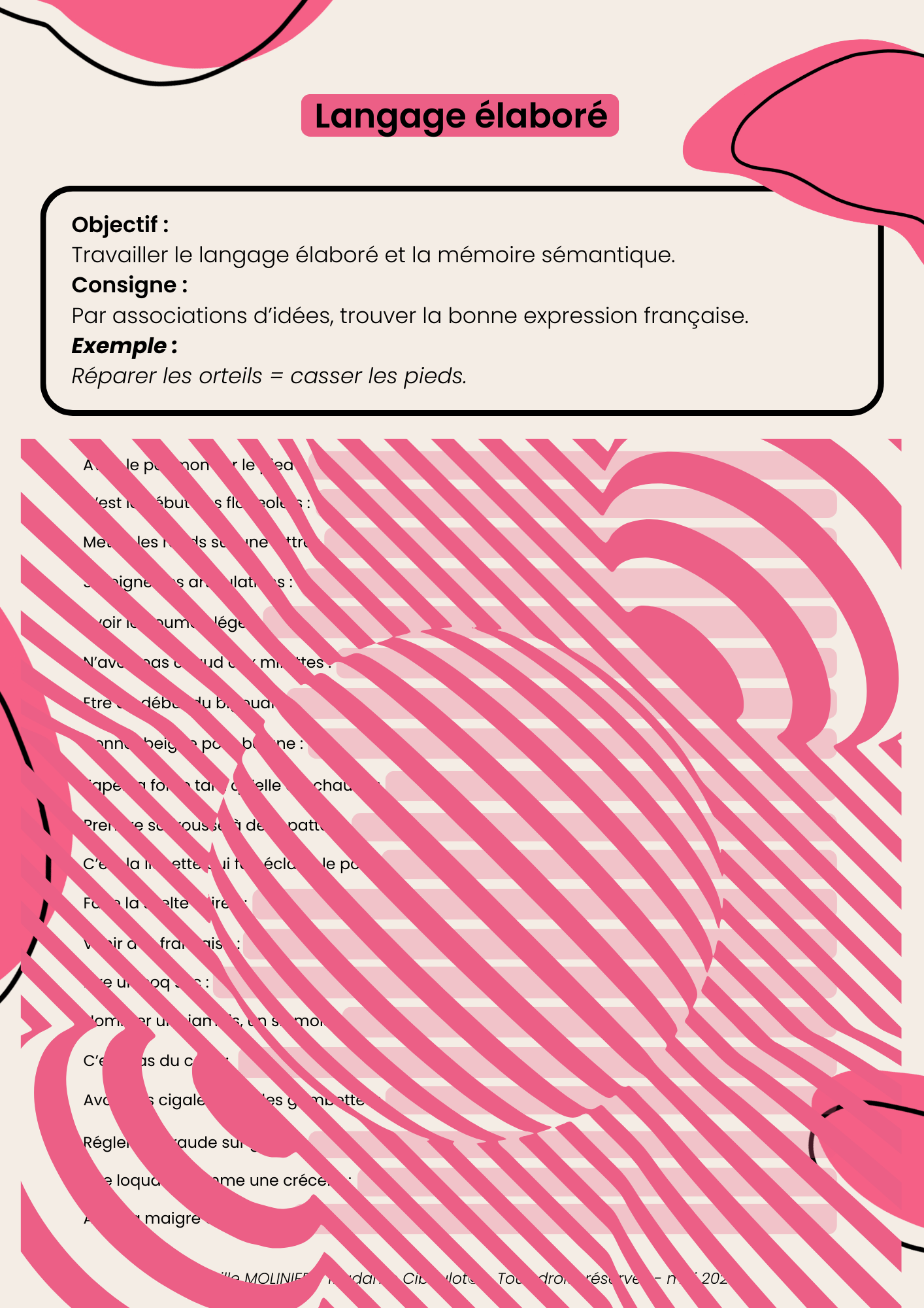 Fiche langage élaboré : les expressions modifiées 2