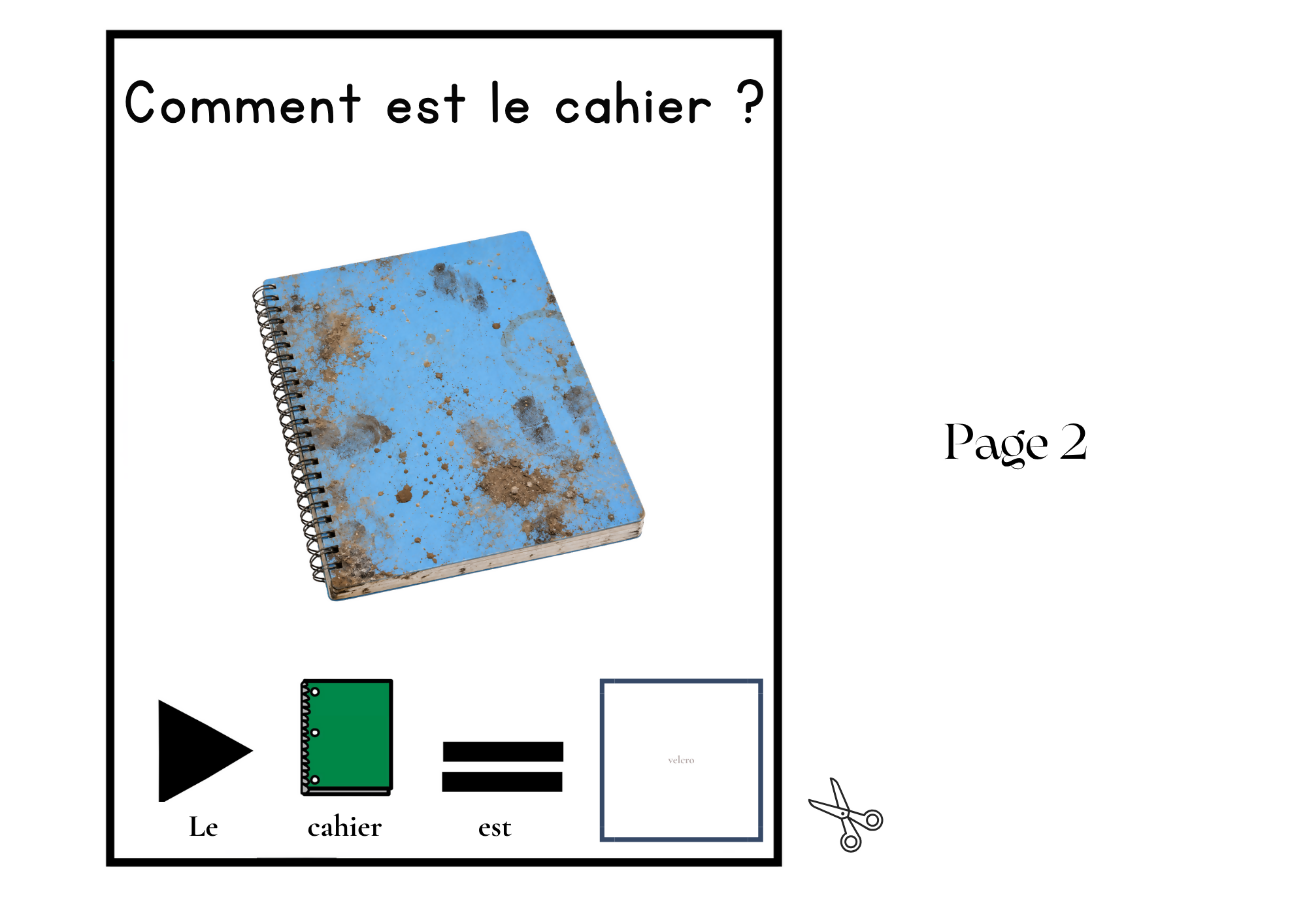 Livre Adapté en CAA, Adjectif "Sale"