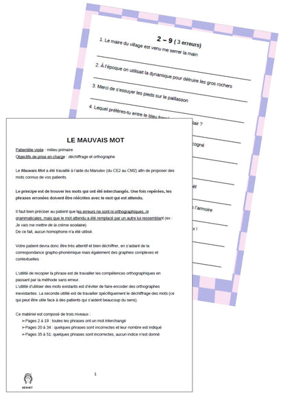 Le mauvais mot