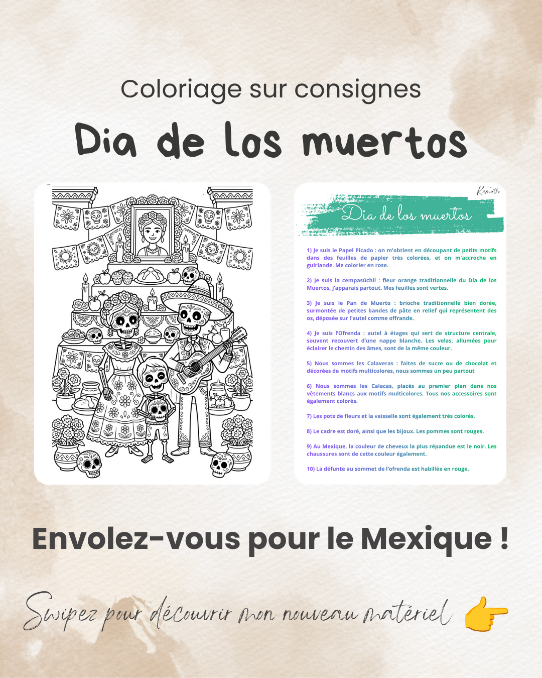 Coloriage - Dia de los muertos