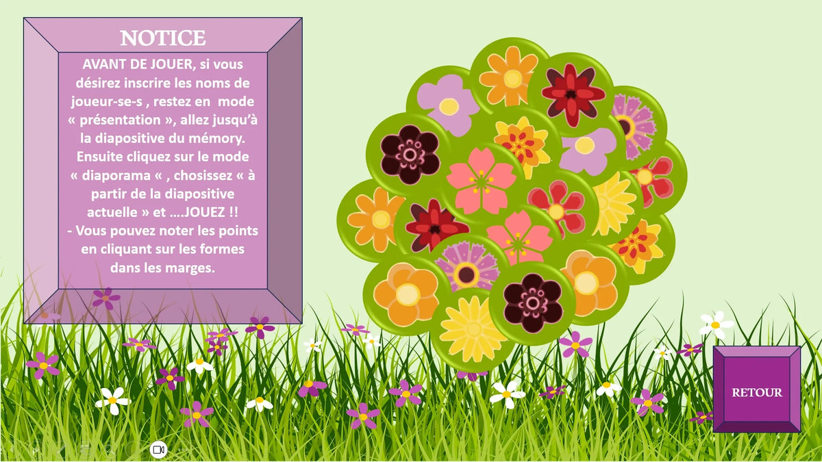Un tableau de fleurs - memory