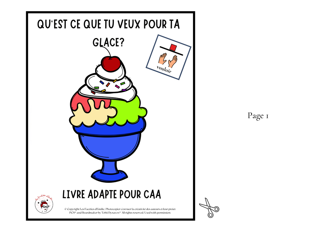 &quot;Je veux une glace&quot;, livre adapté en CAA