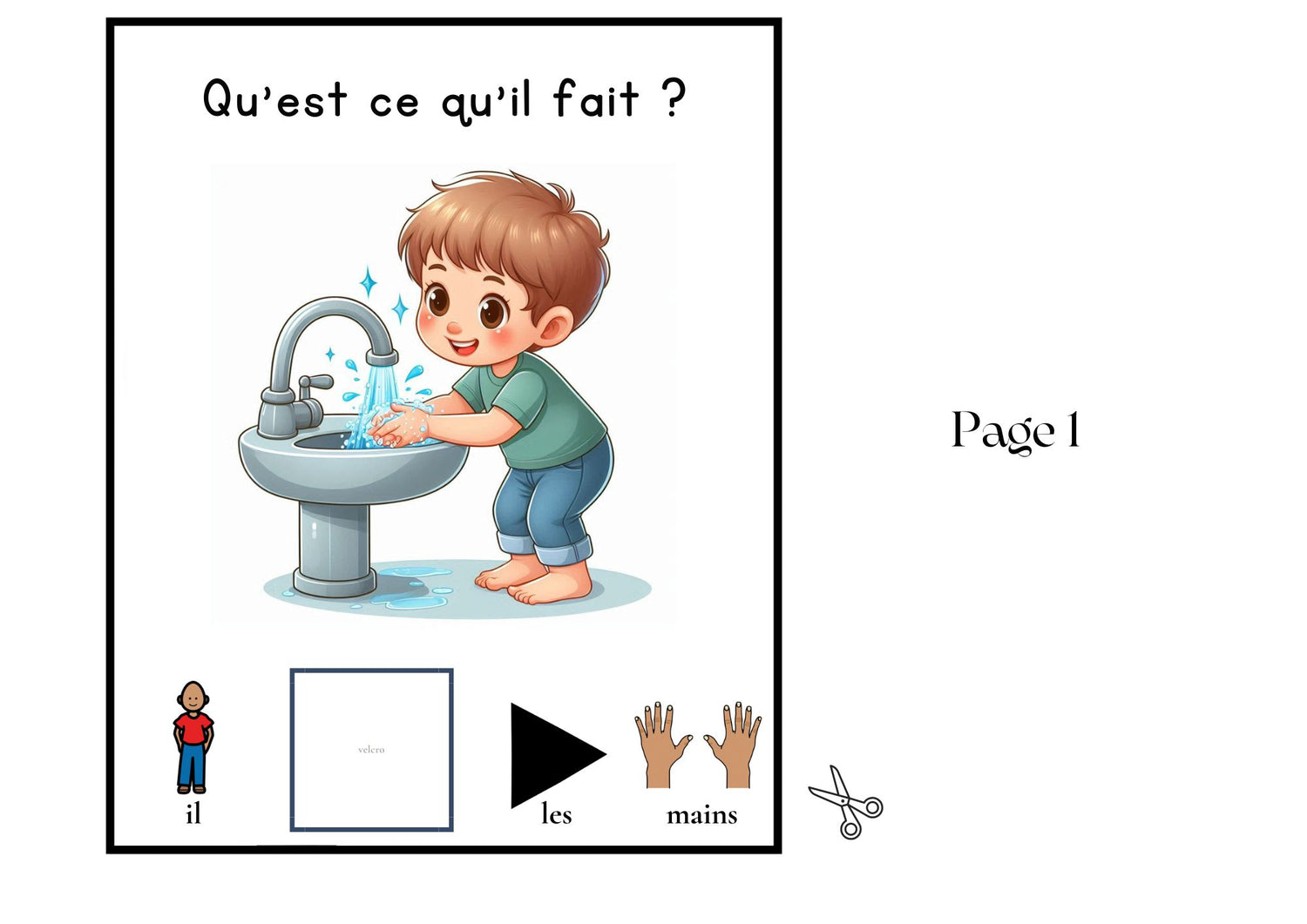 Livre adapté en CAA, Thème des verbes d&