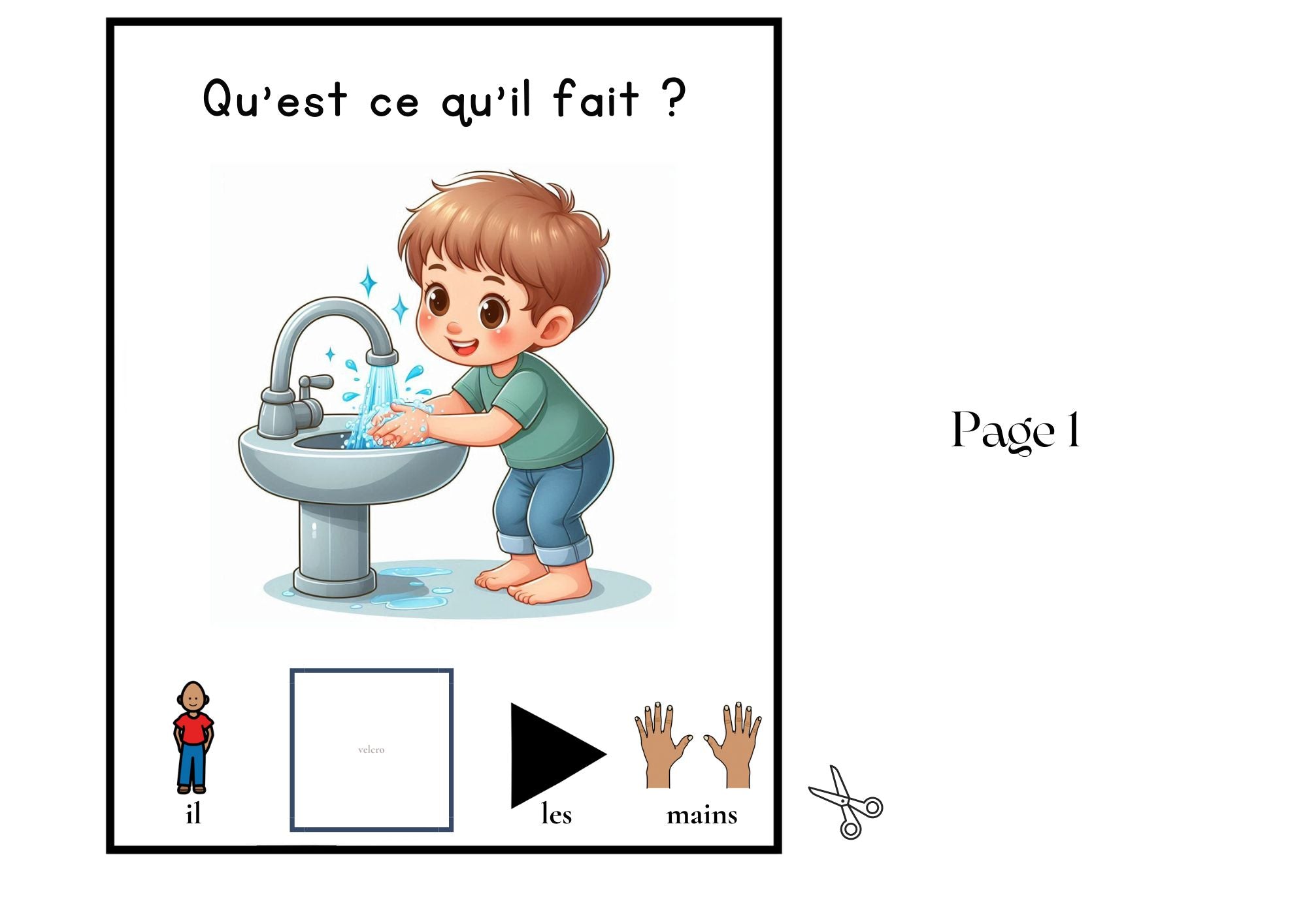 Livre adapté en CAA, Thème des verbes d&