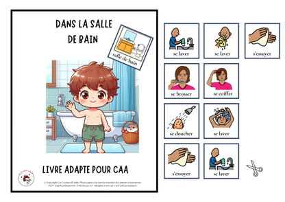 Livre adapté en CAA, Thème des verbes d&