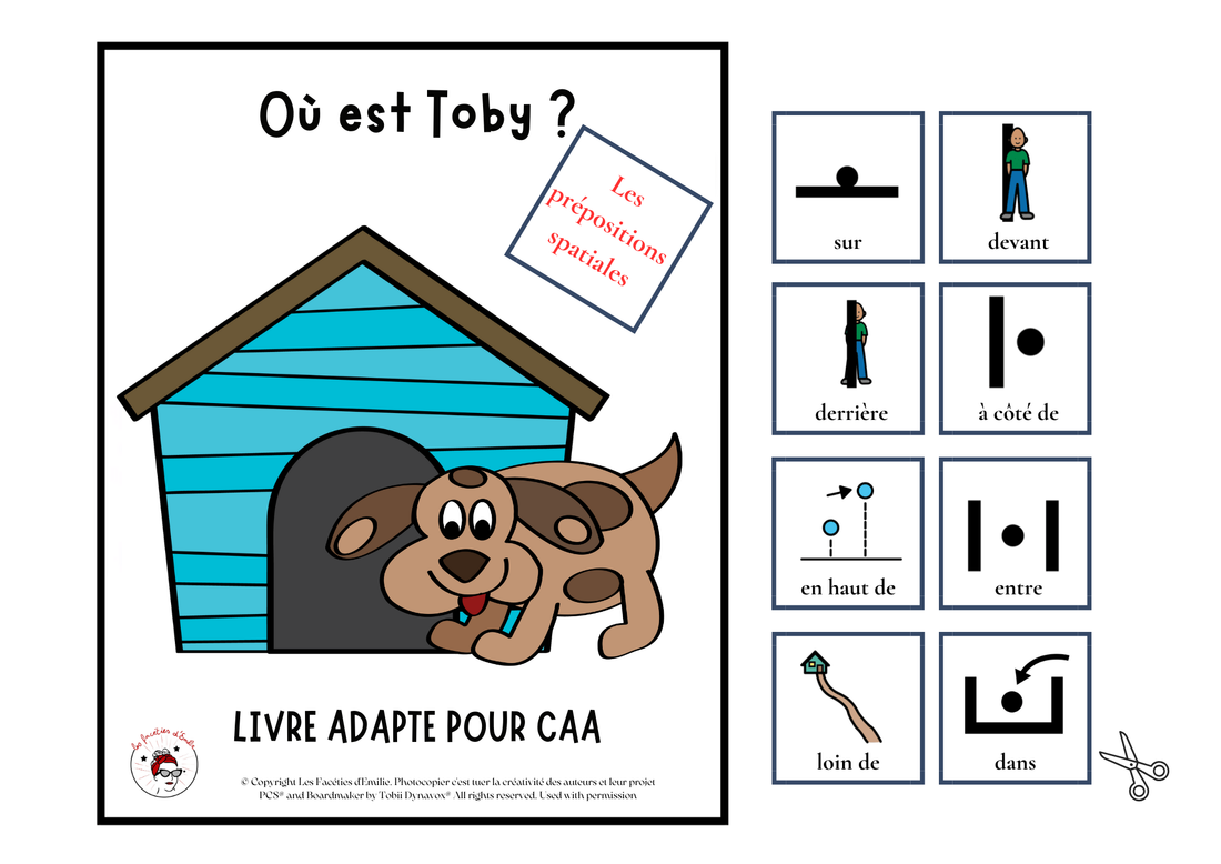 Livre adapté CAA, Les prépositions spatiales