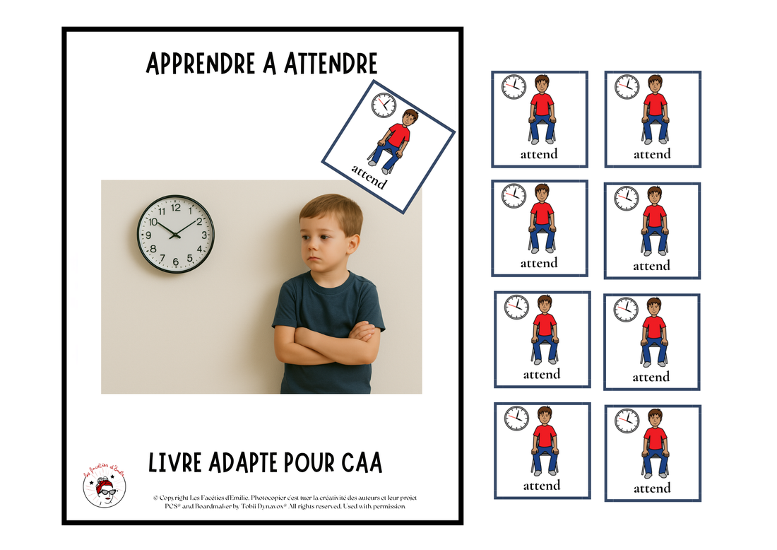 Livre adapté en CAA Mot de Base &quot;Attendre&quot;