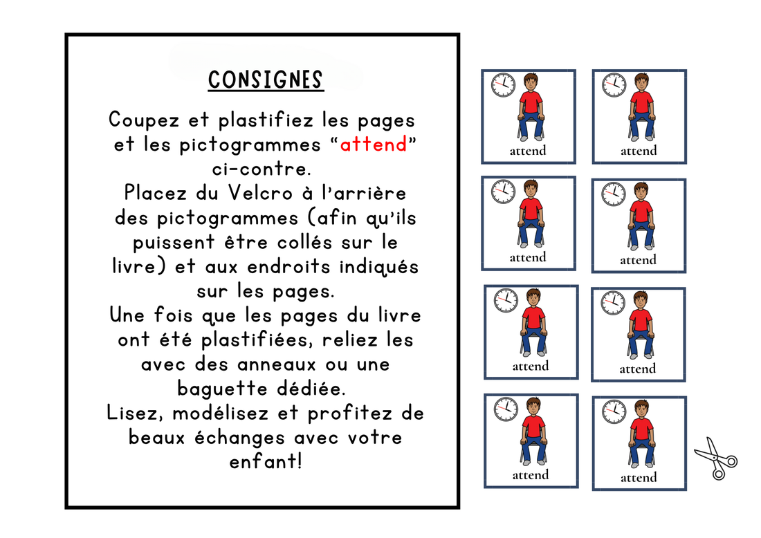 Livre adapté en CAA Mot de Base &quot;Attendre&quot;