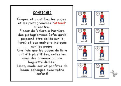 Livre adapté en CAA Mot de Base &quot;Attendre&quot;