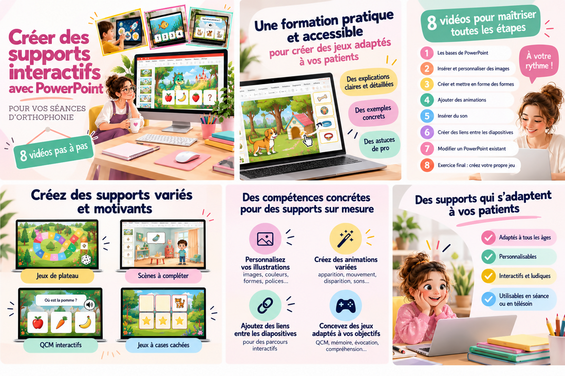 Formation - Utiliser Power Point pour créer des supports interactifs adaptés à ses patients
