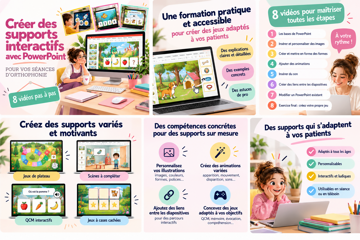 Formation - Utiliser Power Point pour créer des supports interactifs adaptés à ses patients