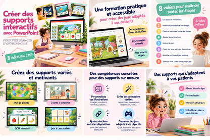 Formation - Utiliser Power Point pour créer des supports interactifs adaptés à ses patients