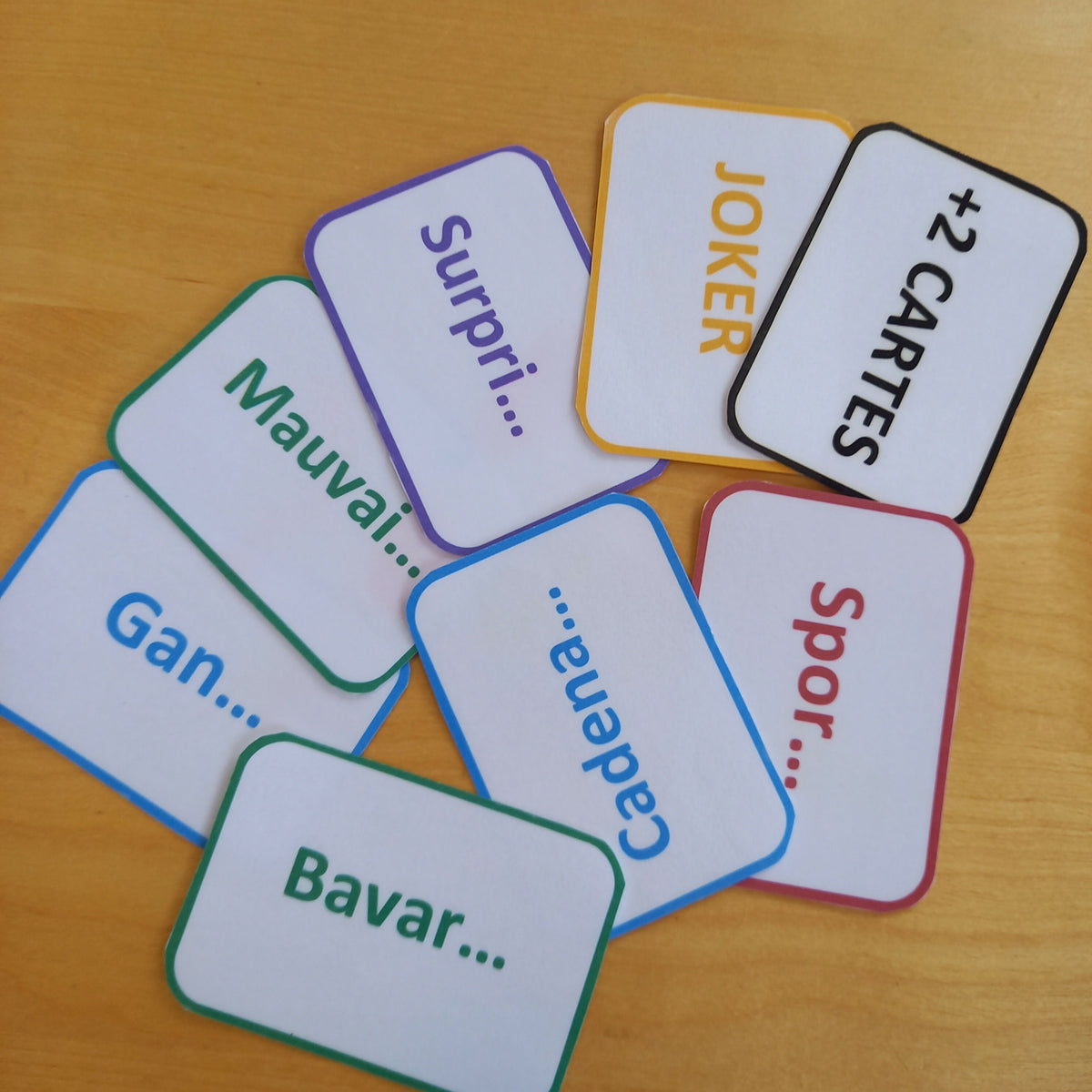 Jeu de UNO lettres finales muettes