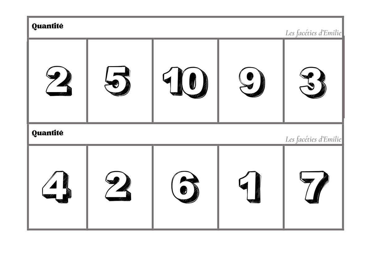 Atelier de tri : couleur, taille et quantité