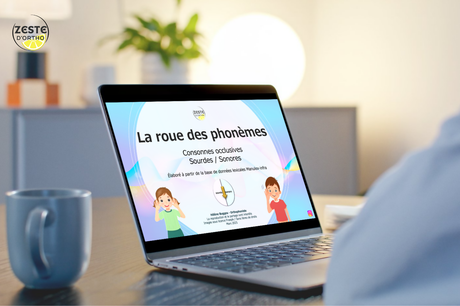 La roue des phonèmes : consonnes occlusives sourdes/sonores (p/b, t/d, k/g)