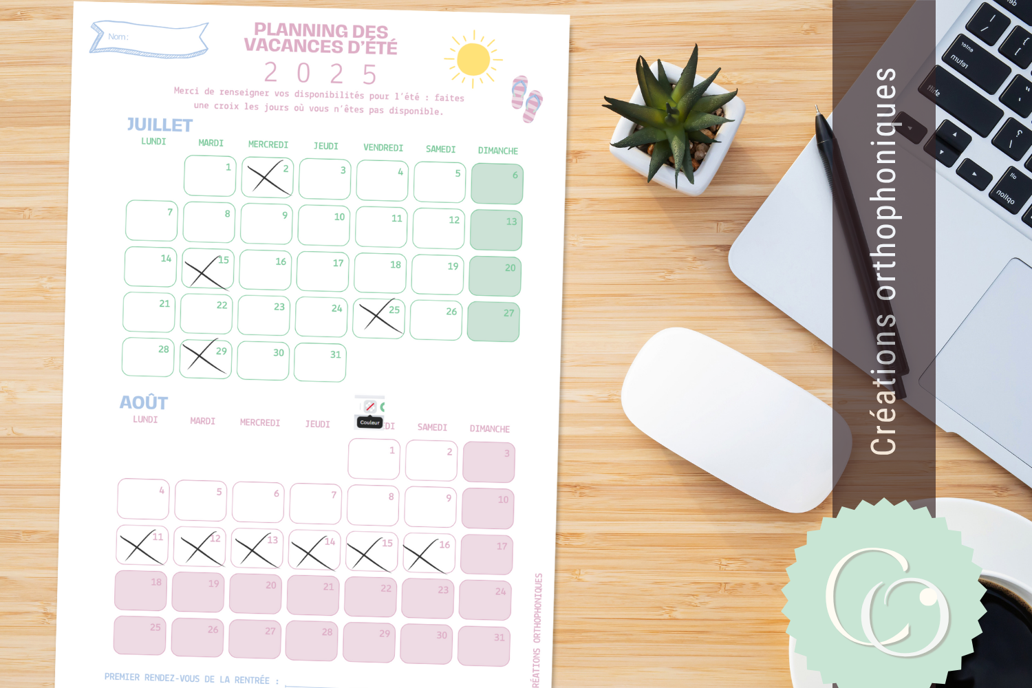 Planning organisation de l&