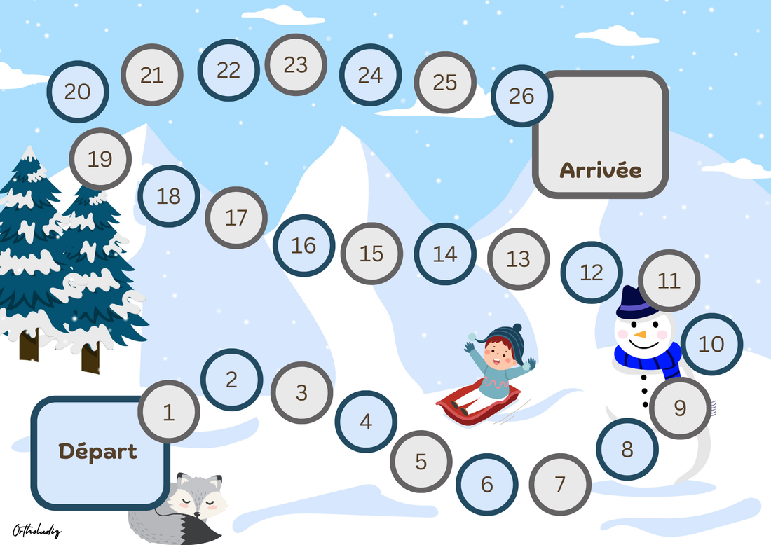 Plateau de jeu &quot;hiver&quot;