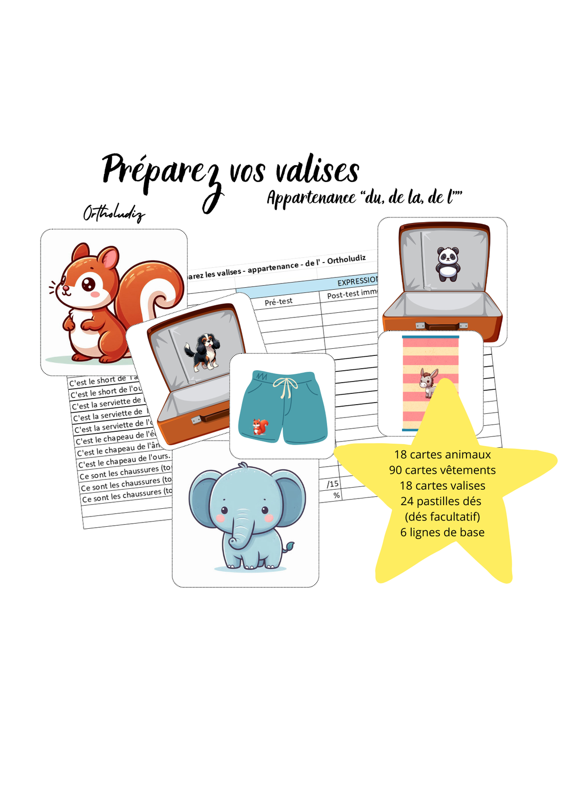 Préparez vos valises appartenance du, de la, de l&