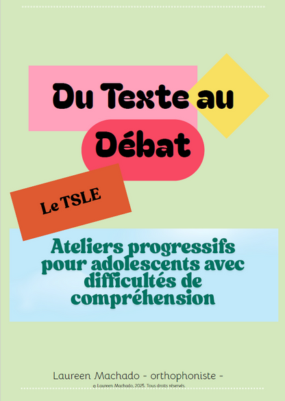 Du texte au Débat - Edition spéciale TSLE