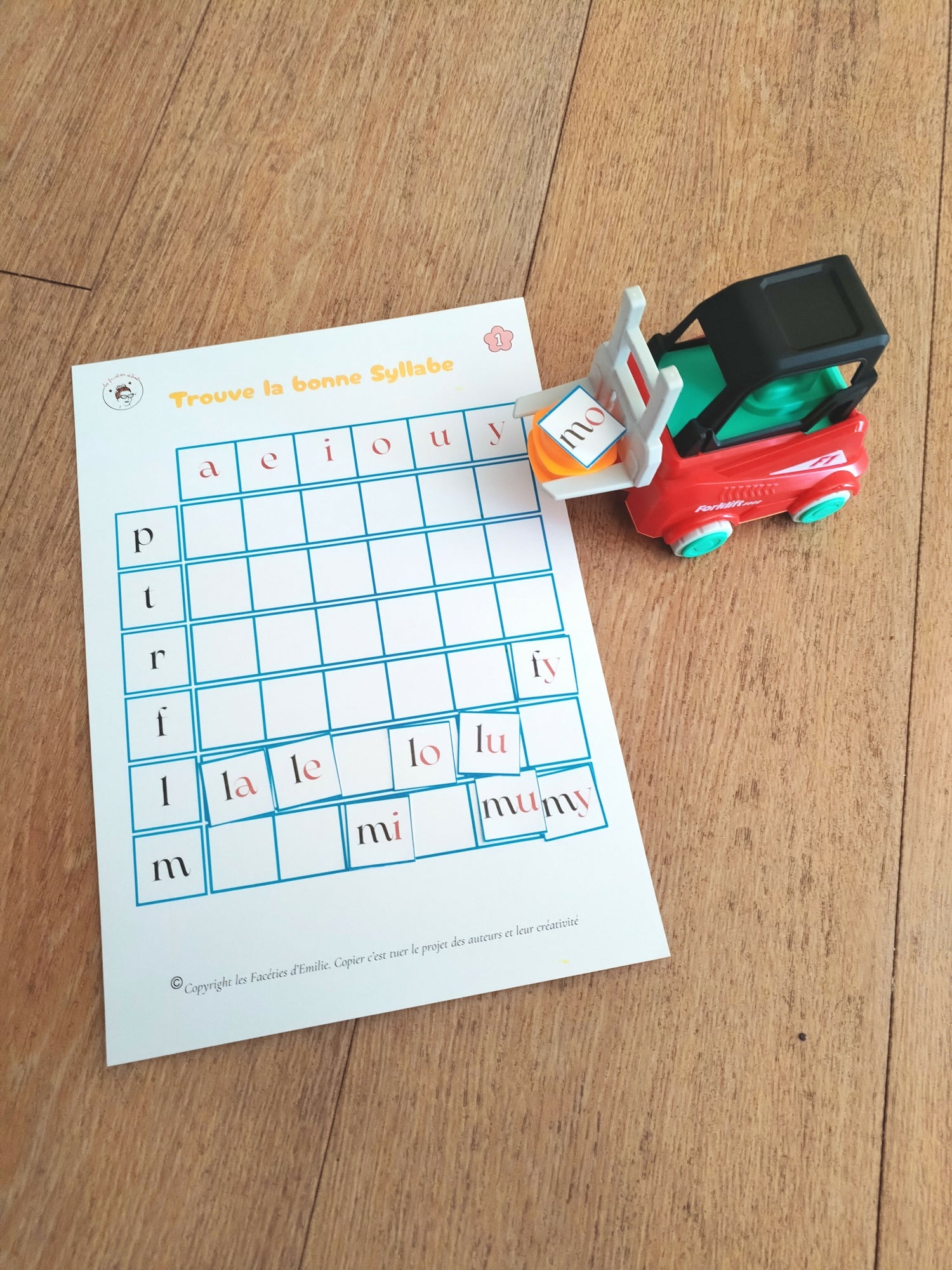 Tableaux à Double Entrée des Syllabes