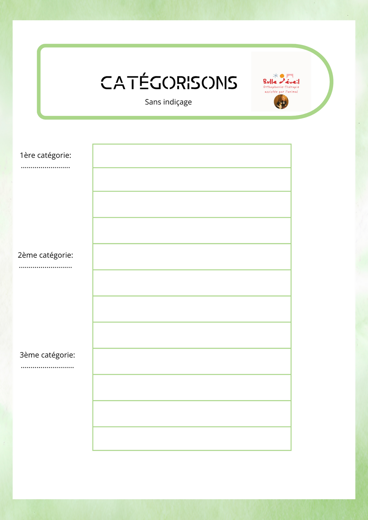 Catégorisons