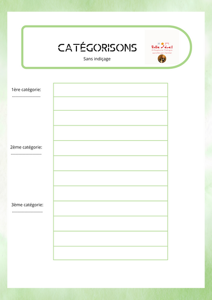 Catégorisons