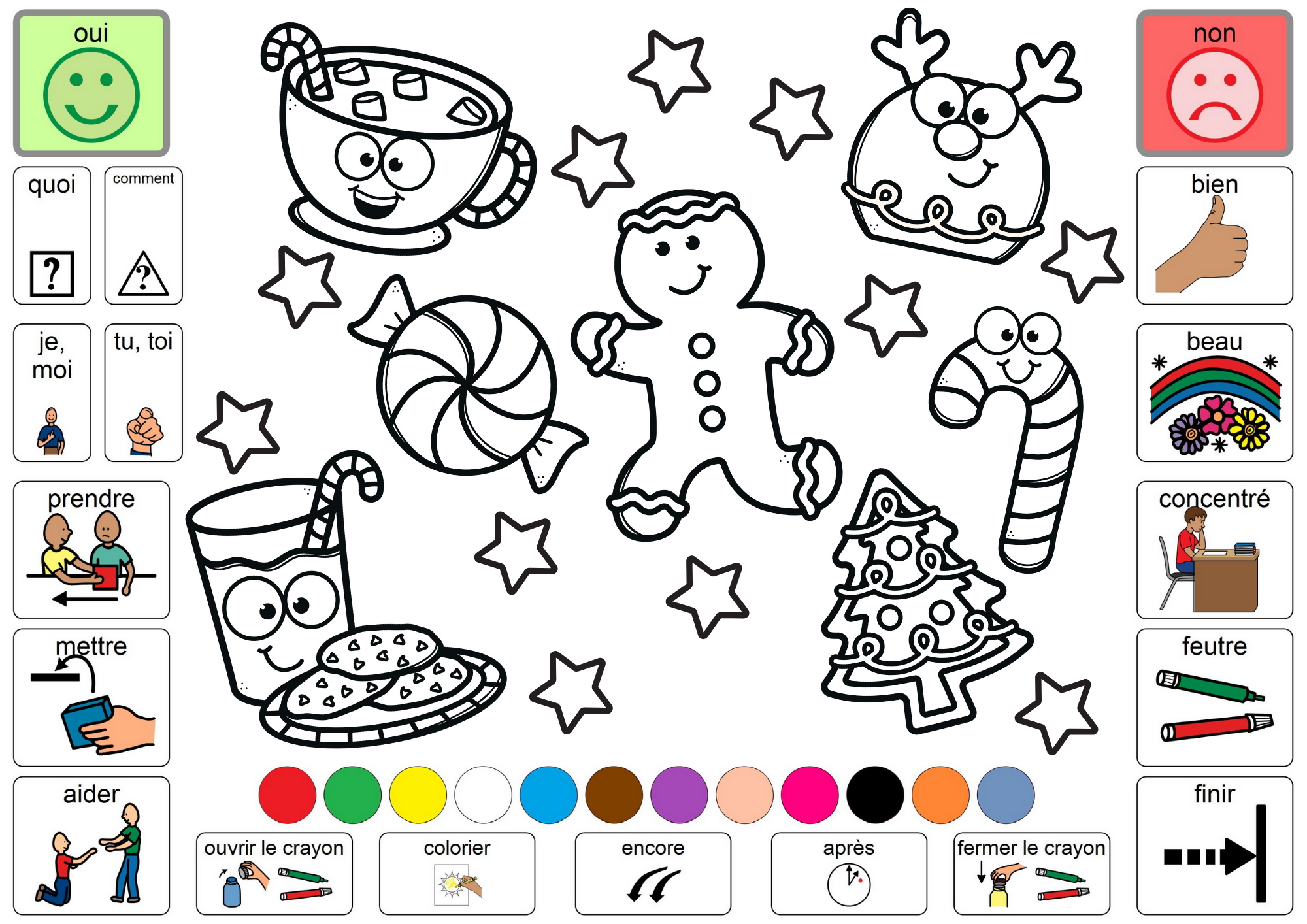 Coloriages CAA de Noël