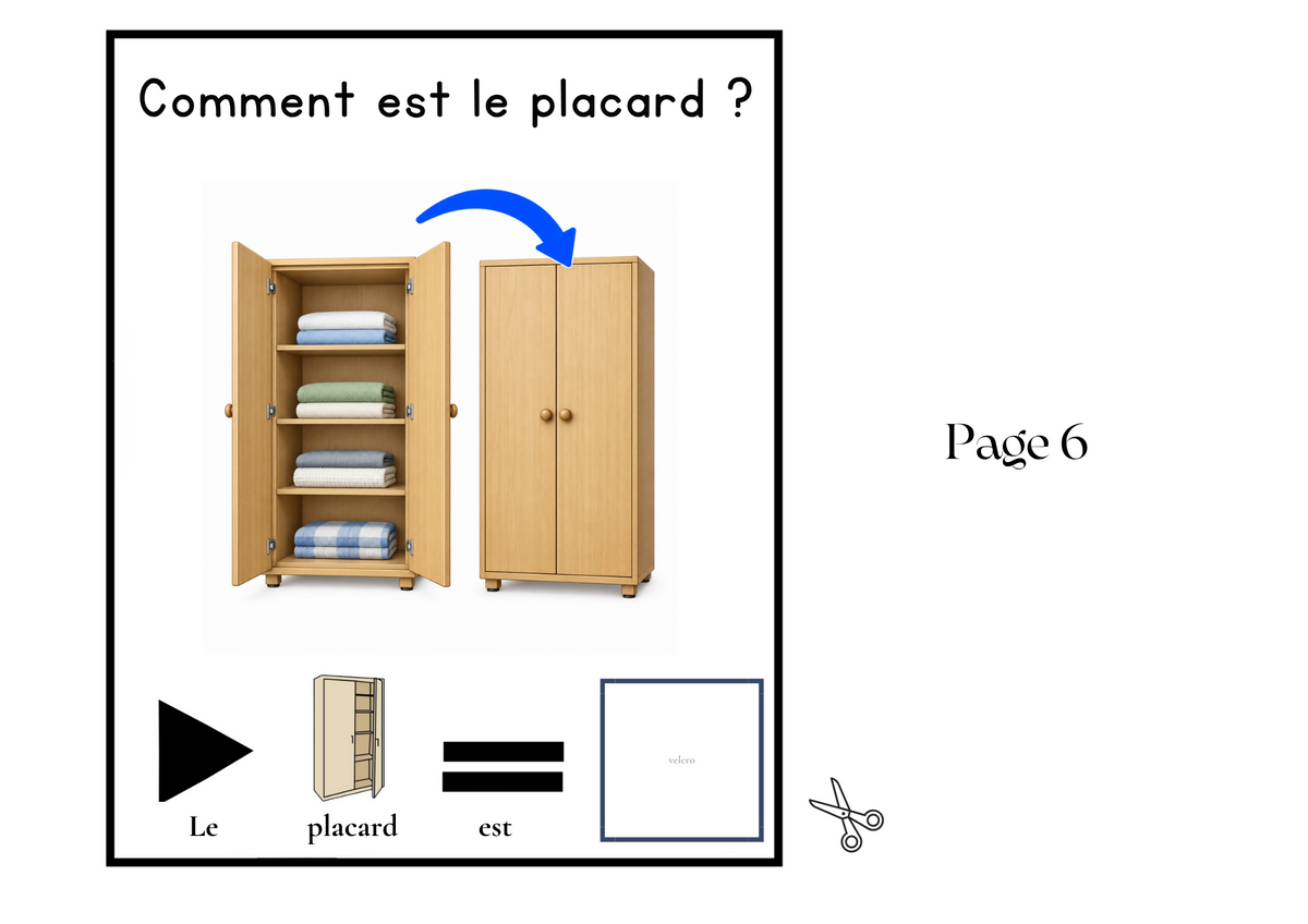 Livre Adapté en CAA, Adjectif "Fermé"