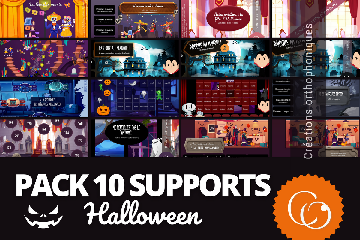PACK Halloween - 10 Supports LE/LO/CM