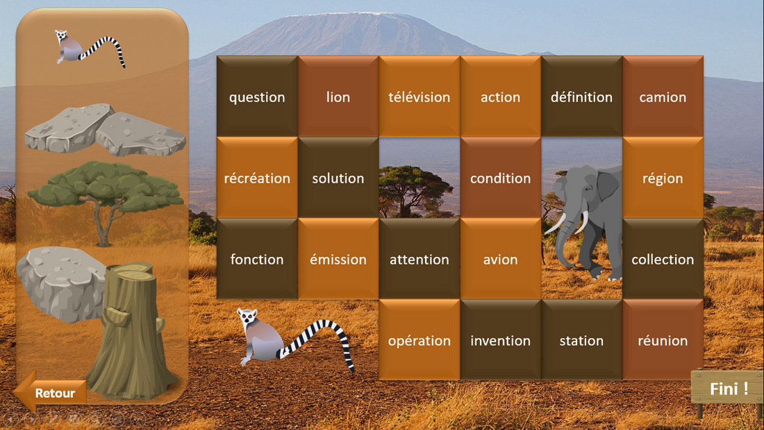 A la recherche des animaux de la savane